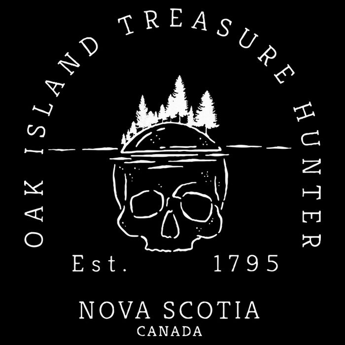 Oak Island Treasure Hunter Skull Gift Women's V-Neck T-Shirt