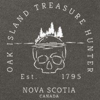 Oak Island Treasure Hunter Skull Gift Cotton Canvas Backpack