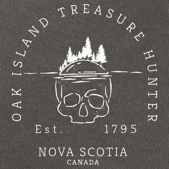 Oak Island Treasure Hunter Skull Gift Cotton Canvas Backpack