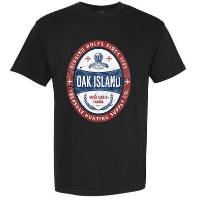 Oak Island Treasure Hunting Retro Templar Knight Treasure Garment-Dyed Heavyweight T-Shirt