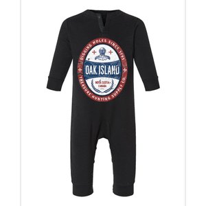 Oak Island Treasure Hunting Retro Templar Knight Treasure Infant Fleece One Piece