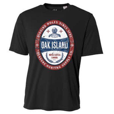 Oak Island Treasure Hunting Retro Templar Knight Treasure Cooling Performance Crew T-Shirt