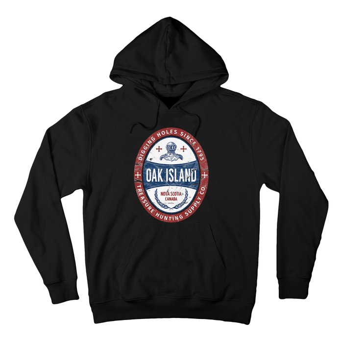 Oak Island Treasure Hunting Retro Templar Knight Treasure Hoodie