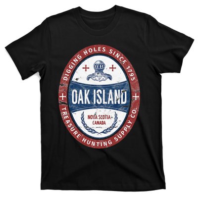 Oak Island Treasure Hunting Retro Templar Knight Treasure T-Shirt