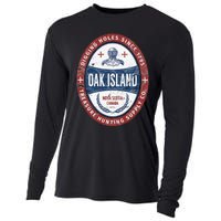 Oak Island Treasure Hunting Retro Templar Knight Treasure Cooling Performance Long Sleeve Crew