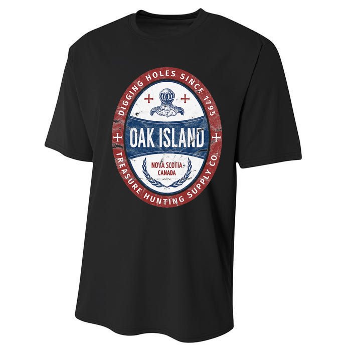 Oak Island Treasure Hunting Retro Templar Knight Treasure Performance Sprint T-Shirt