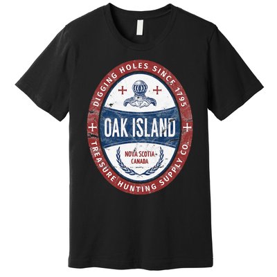 Oak Island Treasure Hunting Retro Templar Knight Treasure Premium T-Shirt