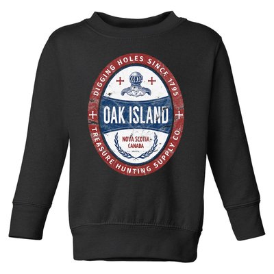 Oak Island Treasure Hunting Retro Templar Knight Treasure Toddler Sweatshirt