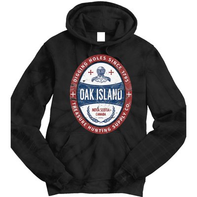 Oak Island Treasure Hunting Retro Templar Knight Treasure Tie Dye Hoodie