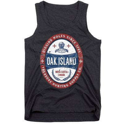 Oak Island Treasure Hunting Retro Templar Knight Treasure Tank Top