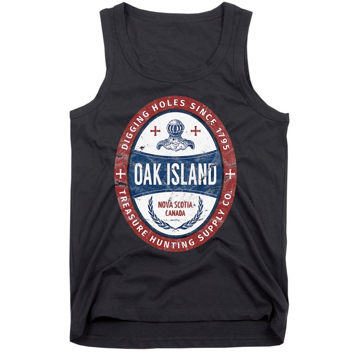 Oak Island Treasure Hunting Retro Templar Knight Treasure Tank Top