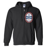 Oak Island Treasure Hunting Retro Templar Knight Treasure Full Zip Hoodie