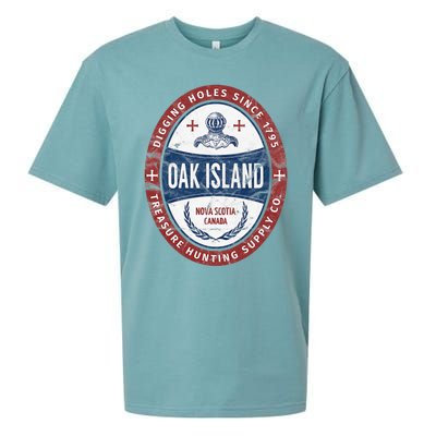 Oak Island Treasure Hunting Retro Templar Knight Treasure Sueded Cloud Jersey T-Shirt