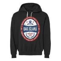 Oak Island Treasure Hunting Retro Templar Knight Treasure Gi Garment-Dyed Fleece Hoodie