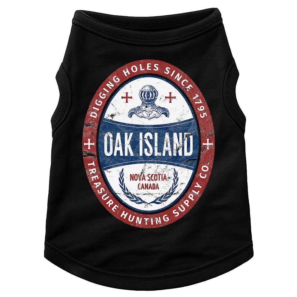 Oak Island Treasure Hunting Retro Templar Knight Treasure Gi Doggie Tank