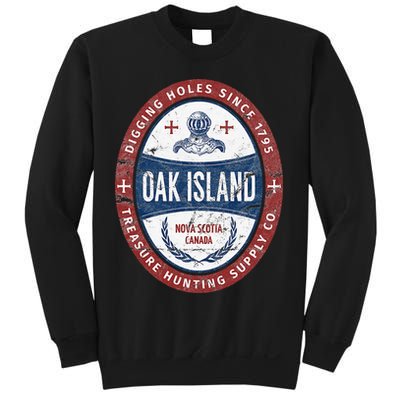 Oak Island Treasure Hunting Retro Templar Knight Treasure Gi Sweatshirt