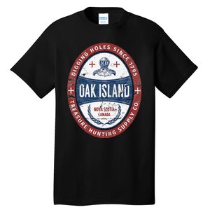 Oak Island Treasure Hunting Retro Templar Knight Treasure Gi Tall T-Shirt