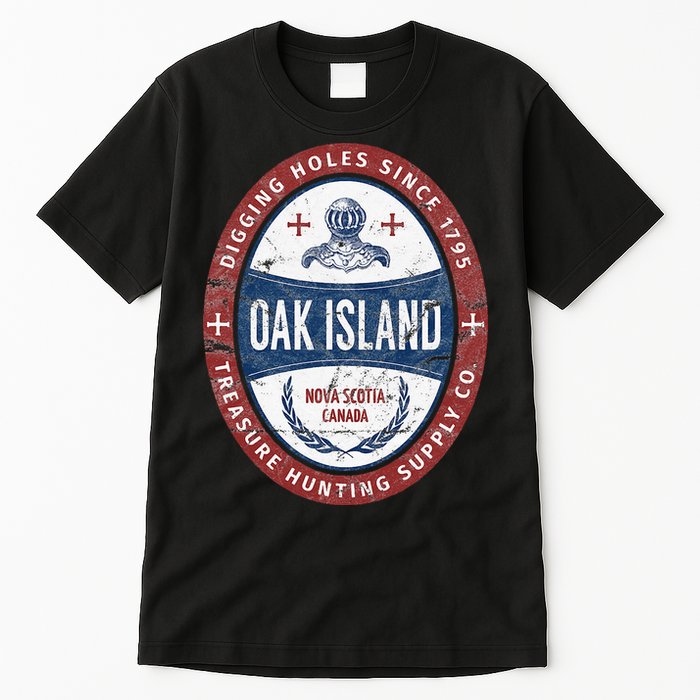 Oak Island Treasure Hunting Retro Templar Knight Treasure Gi Tall T-Shirt