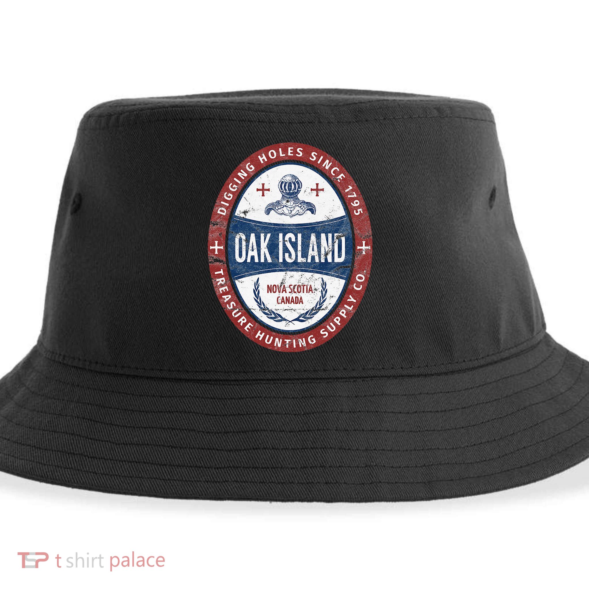 Oak Island Treasure Hunting Retro Templar Knight Treasure Gi Sustainable Bucket Hat