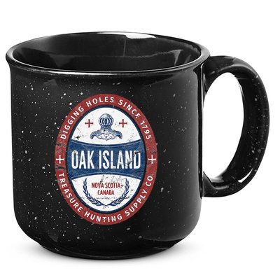 Oak Island Treasure Hunting Retro Templar Knight Treasure Gi 15oz Campfire Ceramic Mug