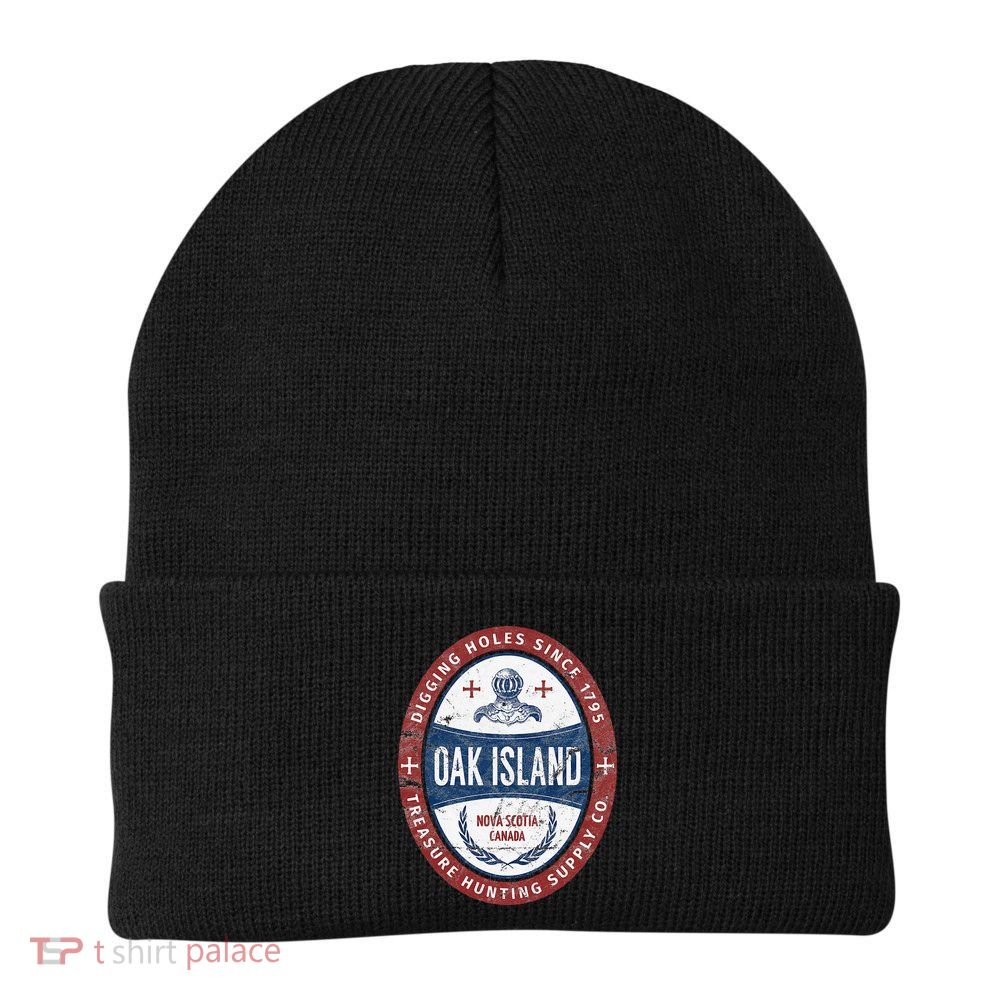 Oak Island Treasure Hunting Retro Templar Knight Treasure Gi Beanie