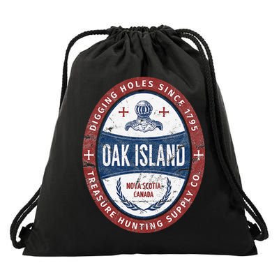 Oak Island Treasure Hunting Retro Templar Knight Treasure Gi Drawstring Bag