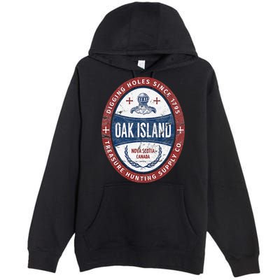 Oak Island Treasure Hunting Retro Templar Knight Treasure Gi Premium Pullover Hoodie