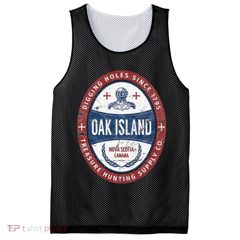Oak Island Treasure Hunting Retro Templar Knight Treasure Gi Mesh Reversible Basketball Jersey Tank