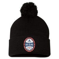 Oak Island Treasure Hunting Retro Templar Knight Treasure Gi Pom Pom 12in Knit Beanie