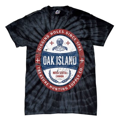 Oak Island Treasure Hunting Retro Templar Knight Treasure Gi Tie-Dye T-Shirt