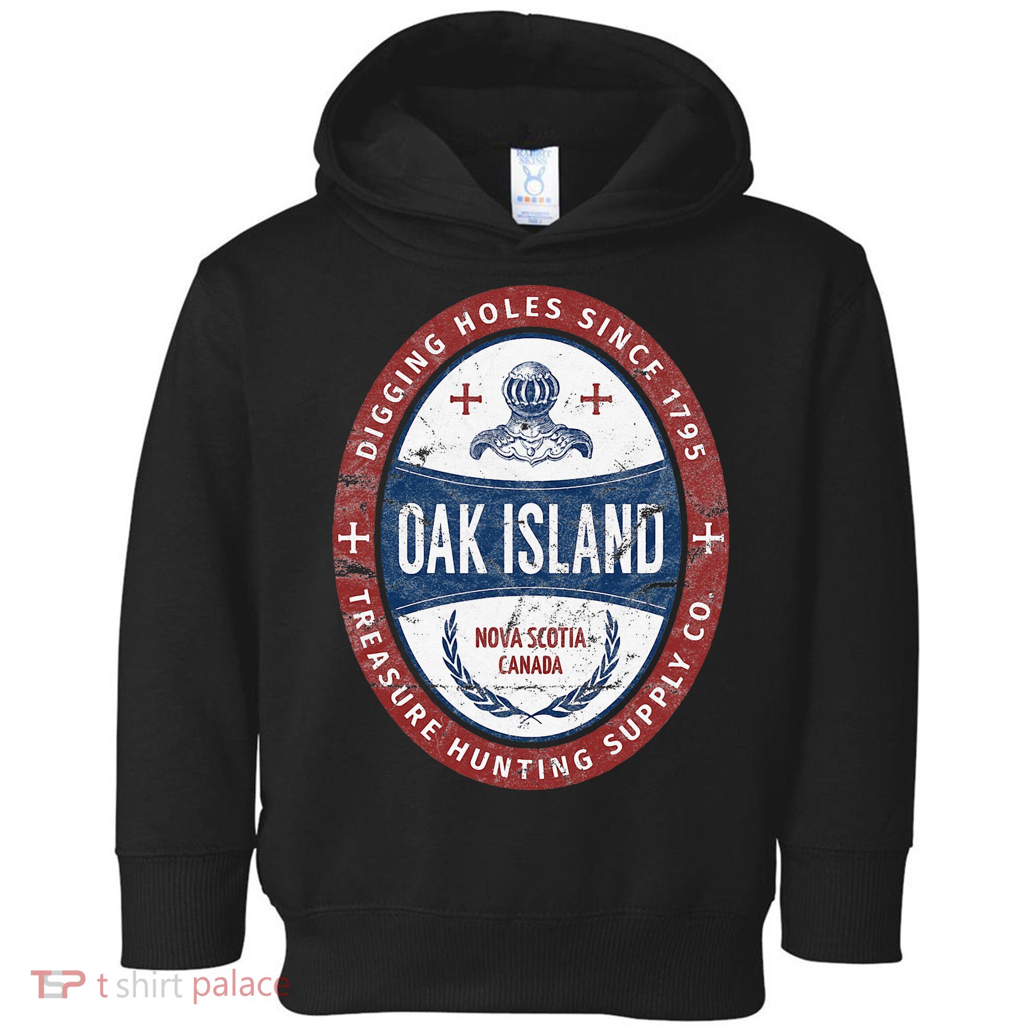 Oak Island Treasure Hunting Retro Templar Knight Treasure Gi Toddler Hoodie