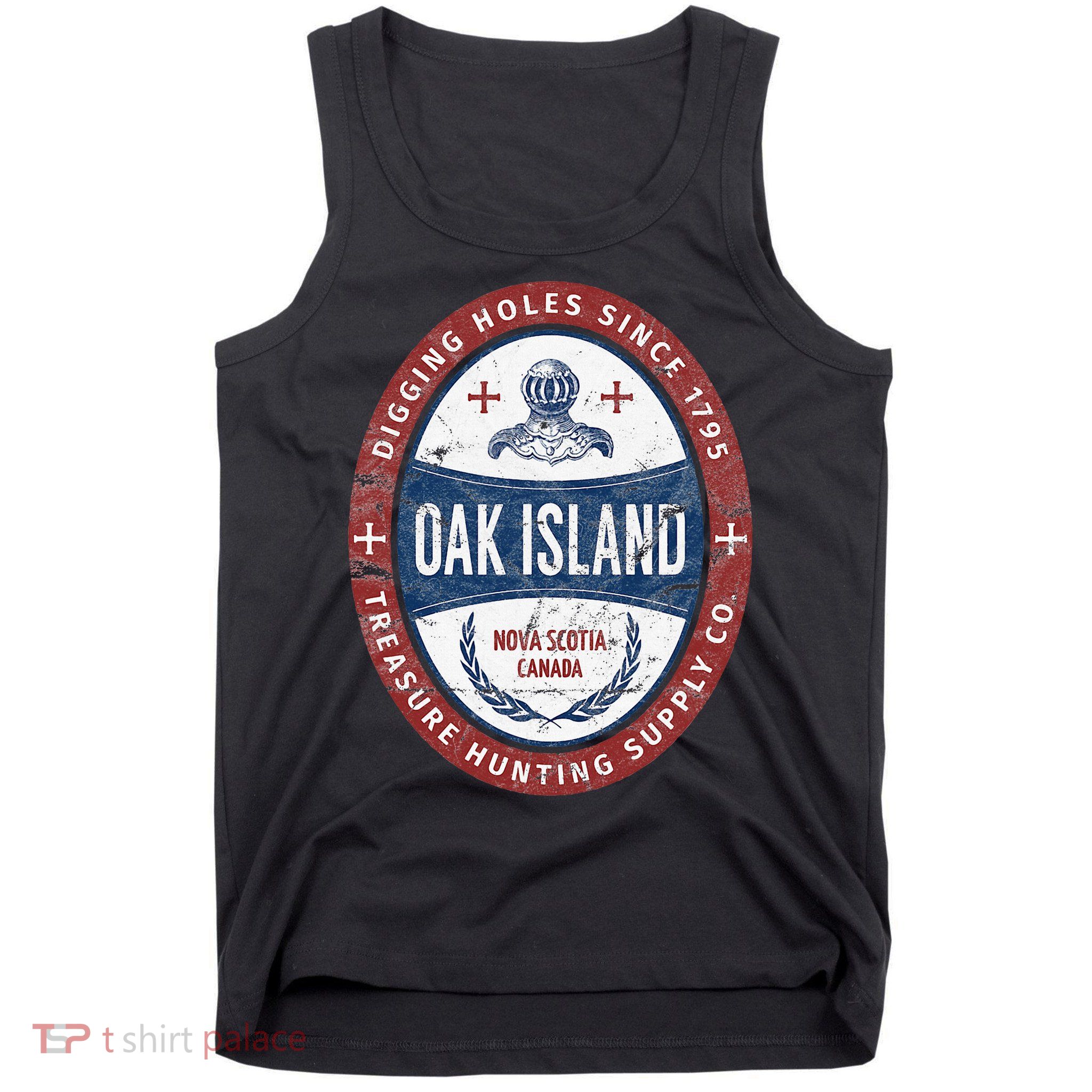 Oak Island Treasure Hunting Retro Templar Knight Treasure Gi Tank Top
