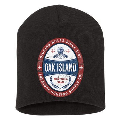 Oak Island Treasure Hunting Retro Templar Knight Treasure Gi Short Acrylic Beanie