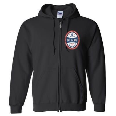Oak Island Treasure Hunting Retro Templar Knight Treasure Gi Full Zip Hoodie
