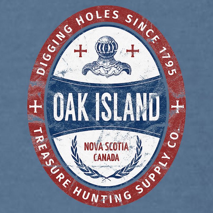 Oak Island Treasure Hunting Retro Templar Knight Treasure Gi Garment-Dyed Sweatshirt