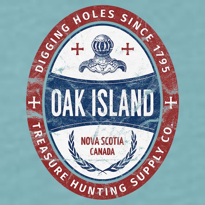 Oak Island Treasure Hunting Retro Templar Knight Treasure Gi Sueded Cloud Jersey T-Shirt