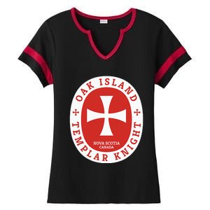 Oak Island Templar Knights Treasure Ladies Halftime Notch Neck Tee