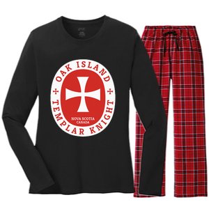 Oak Island Templar Knights Treasure Women's Long Sleeve Flannel Pajama Set 