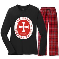 Oak Island Templar Knights Treasure Women's Long Sleeve Flannel Pajama Set 