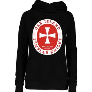 Oak Island Templar Knights Treasure Womens Funnel Neck Pullover Hood