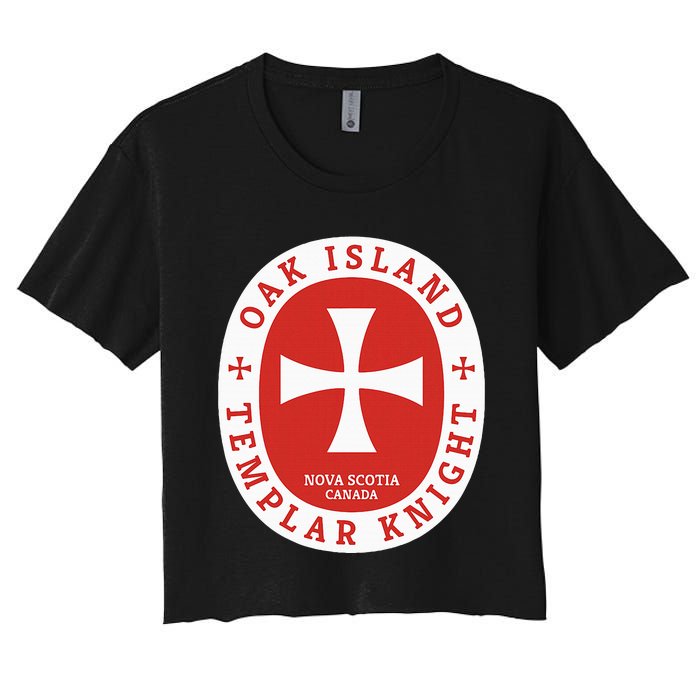 Oak Island Templar Knights Treasure Women's Crop Top Tee