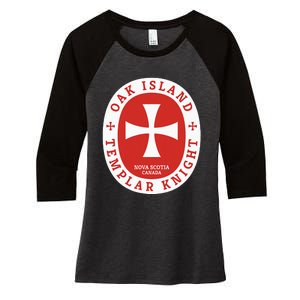 Oak Island Templar Knights Treasure Women's Tri-Blend 3/4-Sleeve Raglan Shirt