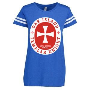 Oak Island Templar Knights Treasure Enza Ladies Jersey Football T-Shirt