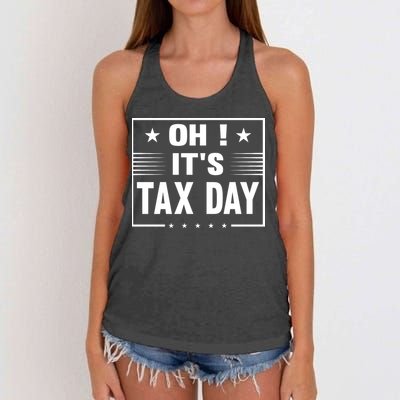 Oh ! It's Tax Day T Design Women's Knotted Racerback Tank