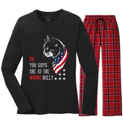 Oh I Think You Guys Are At The Wrong Rally. Women's Long Sleeve Flannel Pajama Set 