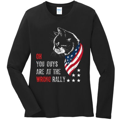 Oh I Think You Guys Are At The Wrong Rally. Ladies Long Sleeve Shirt