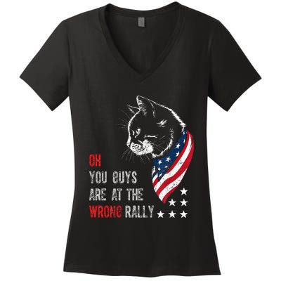 Oh I Think You Guys Are At The Wrong Rally. Women's V-Neck T-Shirt