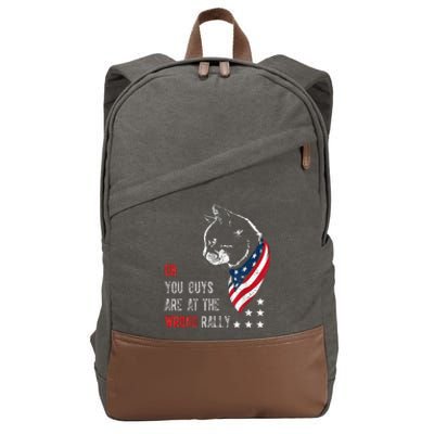 Oh I Think You Guys Are At The Wrong Rally. Cotton Canvas Backpack