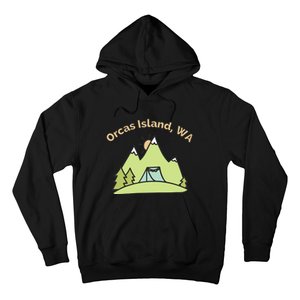 Orcas Island WA Mountains Hiking Climbing Camping & Outdoors Raglan Baseball Tee Hoodie