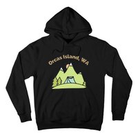 Orcas Island WA Mountains Hiking Climbing Camping & Outdoors Raglan Baseball Tee Hoodie